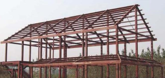 Part of the steel frame structure project display